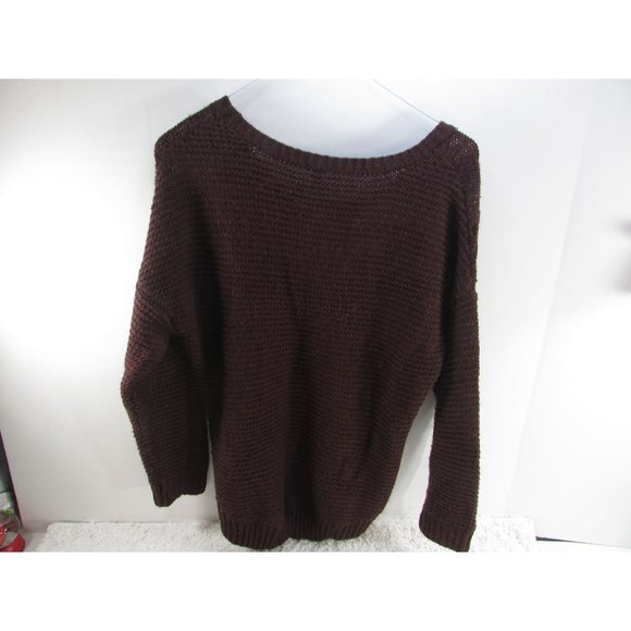 Charlotte Russe Maroon Sweater Size Medium - Picture 7 of 8